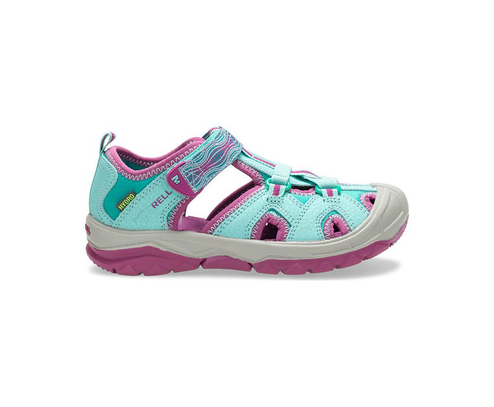 Merrell Sandals Turquoise/Purple - Hydro Moc - Kids 35HYDSGIE